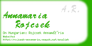 annamaria rojcsek business card